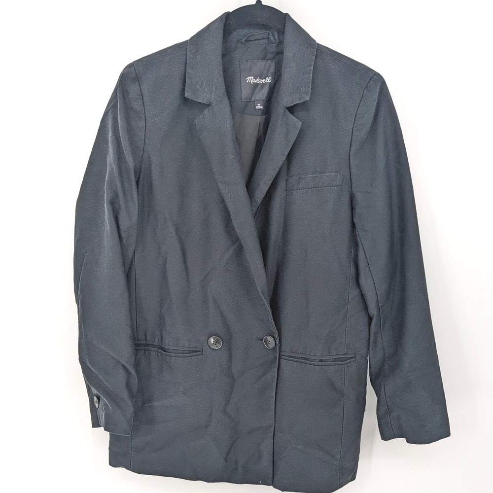 Madewell‎ Blazer XS Black Career Office Business Casual Minimalist Staple Jacket